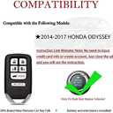 MechanMagic Key Fob Remote Replacement Fits for Honda Odyssey 2014 2015 2016 2017 KR5V1X Keyless Entry Remote Control 72147-TK8-A61 7812D-V1X 6 Button 47chip