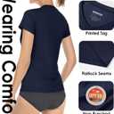 Boladeci Women's Swim Shirts - UPF 50+ Sun Protection Short Sleeve V Neck T-Shirts Workout Tops (Black, L)