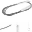 4 x CPAP Tubing Cleaning Brush Kit, Multifunctional Stainless Steel Dual-Sided Cleaner Brush Sets with Long Handle, Universal Fits for Standard Hoses, Straws, Tubes, Hose