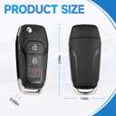 Flip Key Fob Replacement Fits for Ford F150 2015 2016 2017 2018 2019 2020 2021 2022 F250/F350/F450/F550 2017-2022 Explorer 2016-2022 Ranger 2019-2022 Ecosport 2018-2022 Bronco 2021-2022 Keyless Entry