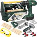 STEAM Life Kids Tool Set for Toddlers Toy Tools Toddler Tool Set Toddler Tool Box Kit for Kids Toy Hammer Toy Drill Set Kids Power Tools for Kids Play Tool Set for Boys Gifts for Boy Ages 3 4 5