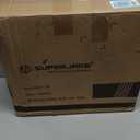 SUPERJARE Drafting Chair with Back, Adjustable Foot Rest Rolling Stool, Multi-Purpose Office Desk Chair, Thick Seat Cushion for Home Bar Kitchen Shop - All Black