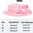 Pet Hat with Ear Holes Round Brim Dog Outdoor Climbing Hat Summer Puppy Cat Sunscreen Baseball Cap Sun Protection Cooling Bucket Hats for Small and Medium Dogs