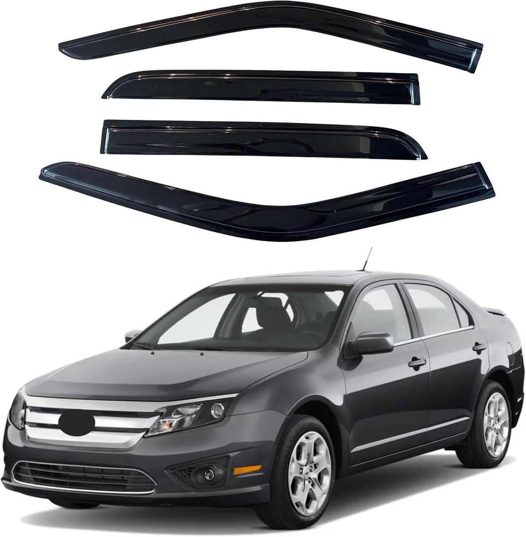 IG Window Visors Fit for 2006-2012 Ford Fusion (Excludes Hybrid Model), Out-Channel Rain Guards Vent Deflector, Car Accessories for 2007-2013 Lincoln MKZ, 2006-2010 Mercury Milan, 2006 Lincoln Zephyr