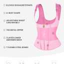 FeelinGirl Waist Trainer for Women Tummy Control Waist Cincher Belt Workout Body Shaper Vest with Adjustable Shoulder Strap (Pink, M)