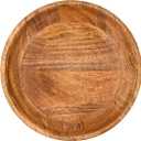 Fruit Bowl Mango Wood Elevated Decorative Serving Bowl | Natural Wooden Centerpiece for Kitchen & Dining (12" x 12" x 4.75")