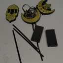 3 Pieces Ramadan Decorations Eid Mubarak Table Decor Wooden Set, Islamic Ramadan Tiered Tray Decor for Muslim Party Tabletop Decor Home (Shiny)