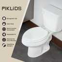 Wood Toilet Seat, Slow Close, High Gloss Finish, Premium Moulded Wood, Quick Release, White, PIKLiDS (Elongated)