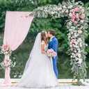 Wokceer Wedding Arch Backdrop Stand Square 6.6FTx6.6FT Gold Metal Balloon Arch Stand Garden Arbor Backdrop Frame for Wedding Birthday Party Baby Shower Photo Booth Background Decoration