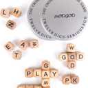 2 Set – The Crossword Dice Game Set, Wooden Letter Dice –Dice Game,Word Dice,Travel Game, Fun Multiplayer Word Game for Travel, Camping, and Family Night, with Portable Storage Boxes