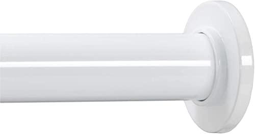 Ivilon Tension Curtain Rod - Spring Tension Rod for Windows or Shower, 36 to 54 Inch. White
