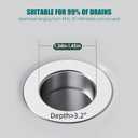 3 x Bathroom Sink Drain Stopper for US Universal Replacement,Pop Up Drain for Bathroom Sink with Stainless Steel Filter Basket Hair Catcher, Sink Drain Strainer for 1.34-1.45 Inch