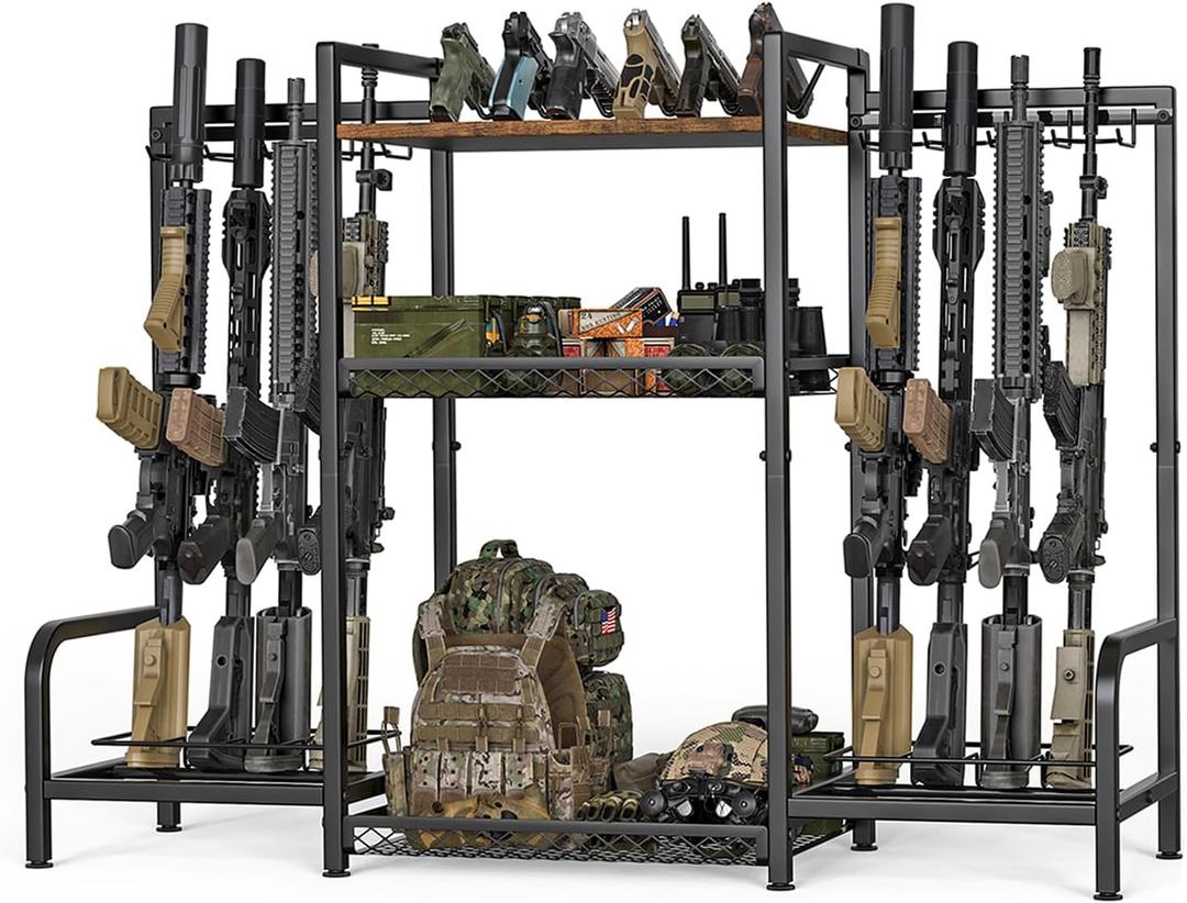 Gun Rack,Portable Rifle Rack Stand, Heavy Duty Steel Indoor Outdoor Gun Racks, Folding Gun Rack Stand for Shooting Hunting Range