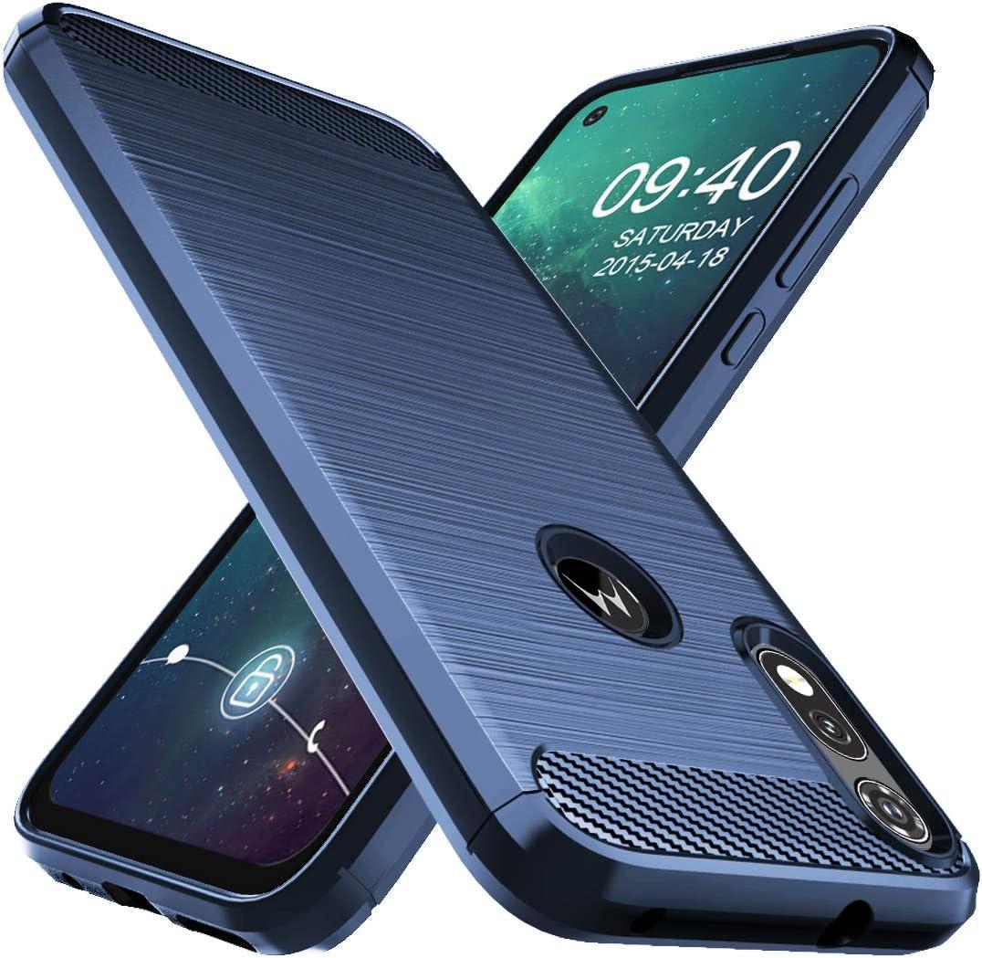 Osophter for Moto E 2020 Case,Moto XT2052-1 Case Shock-Absorption Flexible TPU Rubber Protective Phone Cover for Motorola Moto E(2020)(Blue)