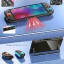 FYOUNG Protective Case for Nintendo Switch 2 2025, Slim Hard Shell for Switch 2 Accessories, Scratch&Shock Protection Cover with Screen Protector, 8 Thumb Grip(Translucent Black, Switch 2 7.9inch)