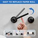 RUMOSE Toilet Paper Roll Holder Bathroom Flexible Pivoting Tissue Handle on Wall Mounted Oil Rubbed Bronze Rustproof Toilet Tissue Roll Holder,Stainless Steel