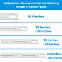 YoleShy Portable Air Conditioner Window Kit with Coupler Adjustable Window Seal for AC Unit, Sliding AC Vent Kit for 5 inches Exhaust Hose