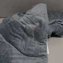 H.VERSAILTEX Sofa Cover 2 Piece T Cushion Armchair Slipcovers Thick Velvet Couch Cover Furniture Protector Stretch T Cushion Sofa Covers for 1 Cushion Couch with 1 T Cushion Covers, Stone Blue