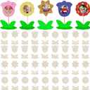 Juexica 36 Pcs Mother's Day Crafts for Kids DIY Wood Flower Picture Frames Mother's Day Unfinished Wood Picture Frames Painting Crafts for Kids Classroom Birthday Gift Arts Activities Decorative