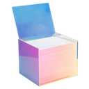 Disposable Face Towel Storage Box Compatible with Facial Towel XL, Acrylic Disposable Face Towelette Holder Container, Rainbow