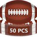 QZYL 50 PCS Football Plates, Football Party Plates, Football Shaped Disposable Paper Plates, Touchdown Party Plates, Football Party Supplies for Football Decorations Sports Birthday Decoration