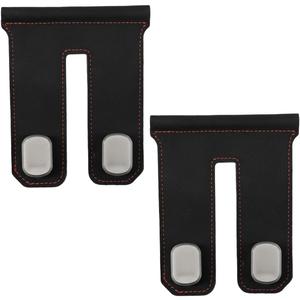 2PCS Car Co-Pilot Glovebox Hooks, Leather Anti-Scratch Storage Hanger, Multifunctional Car Bag Hook, Universal Vehicle Interior Glove Box Organizer for Handbag Purse Umbrella(Black)