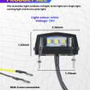 Motorcycle License Plate Light,Car Accessories Universal Led License Plate Light,Motorcycle Tail Light,Waterproof 6K Tail Light License Plate Mount Brake Lamp,Suitable for Most Motorcycles
