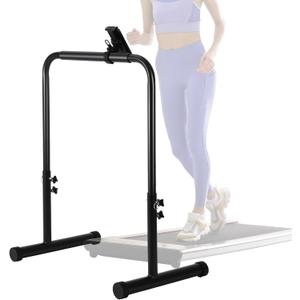 Leinuosen 24.4 Inch Walking Pad Handle Bar Attachment Only with Phone Holder Adjustable Treadmill Handrail Height Comfortable Grip Stainless Steel Frame Overbold Stable