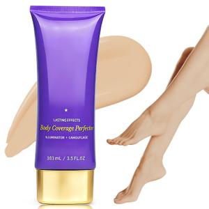 Tattoo Cover Up Makeup Waterproof, Body Coverage Perfector for Leg & Body Makeup, Bruise Scar Make up Tattoo Concealer Skin Full Coverage with Long Lasting 3.5oz, Natural Radiance