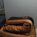 PetsHome Dog Car Seat for Medium Large Dogs, Detachable Washable Pet Booster Seat with Memory Foam Cushion, Side Pockets, 2 Clip-On Safety Leashes Pet Car Seat for Dog Up to 60 lbs/2 Small Dogs-Brown