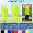 2 x Kids Soccer Shin Guards 2 Pairs Slip-in Youth Shin Pads for Boys Girls, Lightweight PP+EVA Soccer Protective Gear Fits with Shin Guard Sleeves(not Included), Toddler to Teen Sizes Multiple Colors, Medium