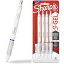 SHARPIE S-Gel, Gel Pens, Medium Point (0.7mm), White Barrel, Assorted Ink Colors, 4 Count (Pack of 2)
