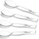 WDF 300 Pieces Clear Plastic Mini Spoons for Desserts 4 Inches Clear Plastic Spoons Heavy Duty Perfect for Cake, Desserts
