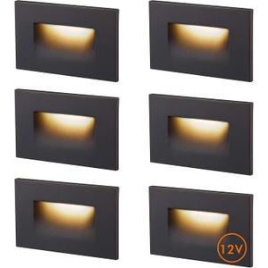 CLOUDY BAY 12V Low Voltage 3 Color Indoor and Outdoor LED Step Light, 3000K/4000K/5000K Deck Lights, Stair Light, Oil Rubbed Bronze, Wet Location (Low Voltage Transformer is Required)