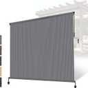 Outdoor Roller Shade for Patio, Exterior Cordless Blinds Patio Shades Roll Up Outdoor Blinds Screen for Porch Gazebo Pergola Backyard Privacy Protection,UV Sun Block Fade-Resistant 7ft Wide x 8 H, 84"W x 96"H