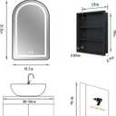 19.7"x31.5" Lighted Medicine Cabinet with Mirror, Anti-Fog, Memory Function