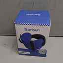 Travel Pillows for Airplanes with Sleep Eye Mask, Chin Strap, Airplane Pillow for Long Flights, Car Road Trip, 360 Support Headrest, Stop Bobblehead, Mottled Blue