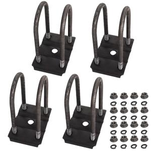 Trailer U Bolt Kit for 5200-7000lbs 3" Round Axle, Heavy Duty Trailer Axle U Bolts 7" Long, 1/2 Diameter, 2 Thread Pitch by MCCKLE (2 Pack)
