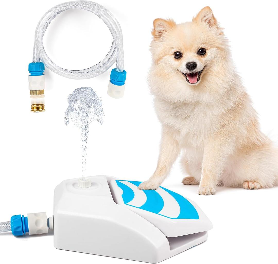 All For Paws Dog Water Fountain, Dog Sprinkler Paw Activated, Outdoor Water Fountain for Dog Drinking, Step On Pet Water Dispenser