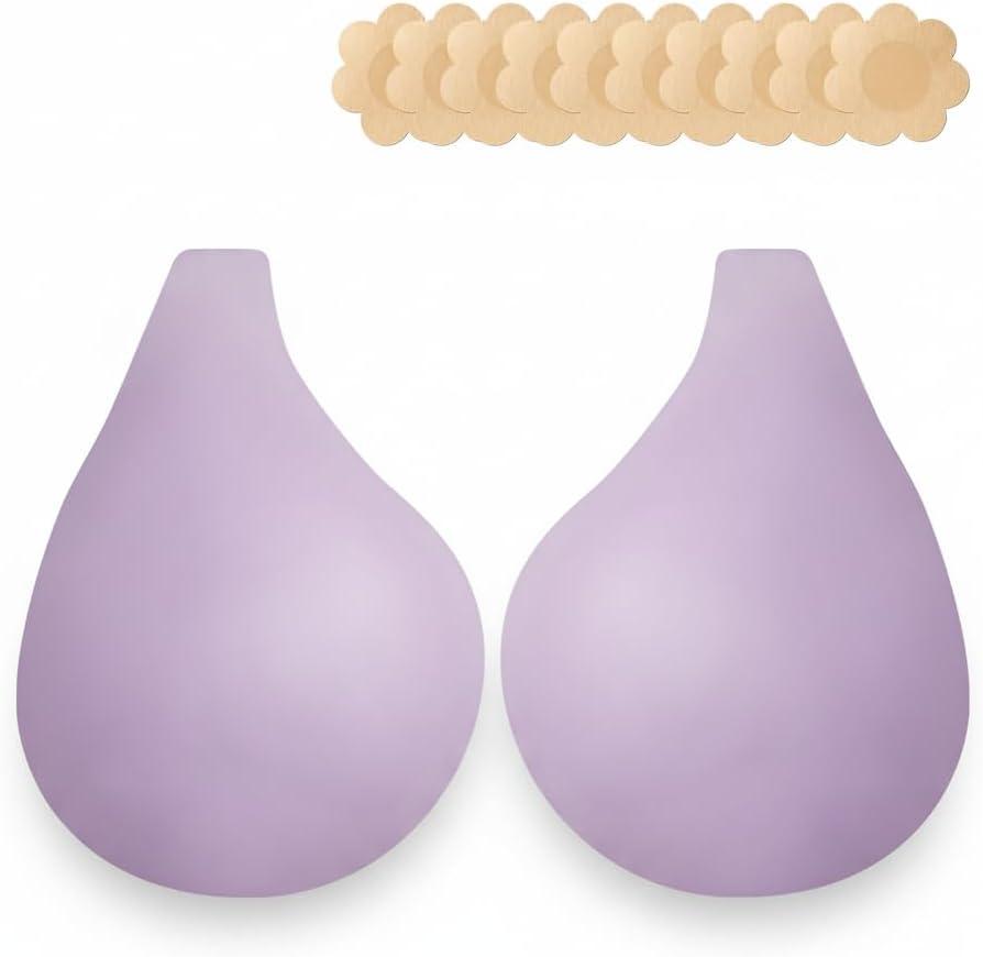 Reusable & Breathable Nipple Covers for Women Black (Beige)
