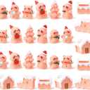 36Pcs Mini Christmas Figures, Mini Resin Gingerbread Man, Christmas Miniature Figurines Ornaments for DIY Christmas Snow Globes, Village Landscape, Fairy Garden (9 Styles)
