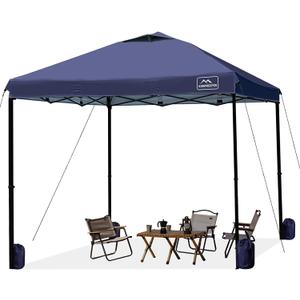 KAMPKEEPER 10x10 Pop Up Commercial Canopy Tent - Waterproof & Portable Outdoor Shade with Adjustable Legs, Air Vent, Carry Bag & Sandbags(Navy Blue)