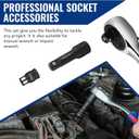 WORKPRO 18-Piece Impact Socket Extension Set, Includes Socket Adapters, Ratchet Extension Set, Socket Extension Bar, Swivel Universal Joints and Impact Coupler, 1/4", 3/8" & 1/2" Drive