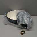 Pumpkin Enameled Cast Iron Dutch Oven with Lid, 4.5 QT Dual Handles and Heavy Duty Pot, Oven Safe up to 500F for Bread Baking, Braising, Cooking and Family Gifts, Cyan