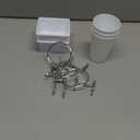 Kuhome 6 Sets Pegboard Bins Cups with Hooks Loops, Pegboard Hooks Assortment, Hooks for Pegboard Cup Holder for Tools Accessory Storage Organizer for Office Workshop Garage Workbench White