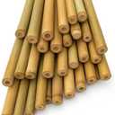 LJAAJSUV 20 Pcs - 18 inches Plant Stakes Natural Garden Bamboo Sticks for Indoor and Outdoor Plants, Plant Support Stakes for Tomatoes, Beans, Potted Plants. 2 Pack
