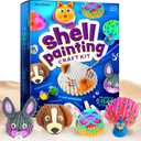 Dan&Darci Kids Sea Shell Painting Kit - Arts & Crafts Gifts for Boys and Girls - Craft Activities Kits - Creative Art Activity Gift Toys for Age 6, 7, 8, 9, 10, 11 & 12 Year Old 8-12