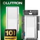 Lutron Diva LED+ Dimmer Light Switch for Dimmable LED, Halogen, and Incandescent Bulbs, 150 Watt, Single-Pole or 3-Way, DVCL-153P-WH, White Pack Of 5