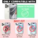 ZONRW for iPhone 15 Pro Max Case Magnetic,for Women Girls Soft Cute Wave Frame Curly Shape Love Heart Luxury Plating Phone Case Compatible with MagSafe Shockproof Back Cover 6.7"-Blue