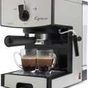 Capresso 117.05 Stainless Steel Pump Espresso and Cappuccino Machine EC50, Black/Stainless